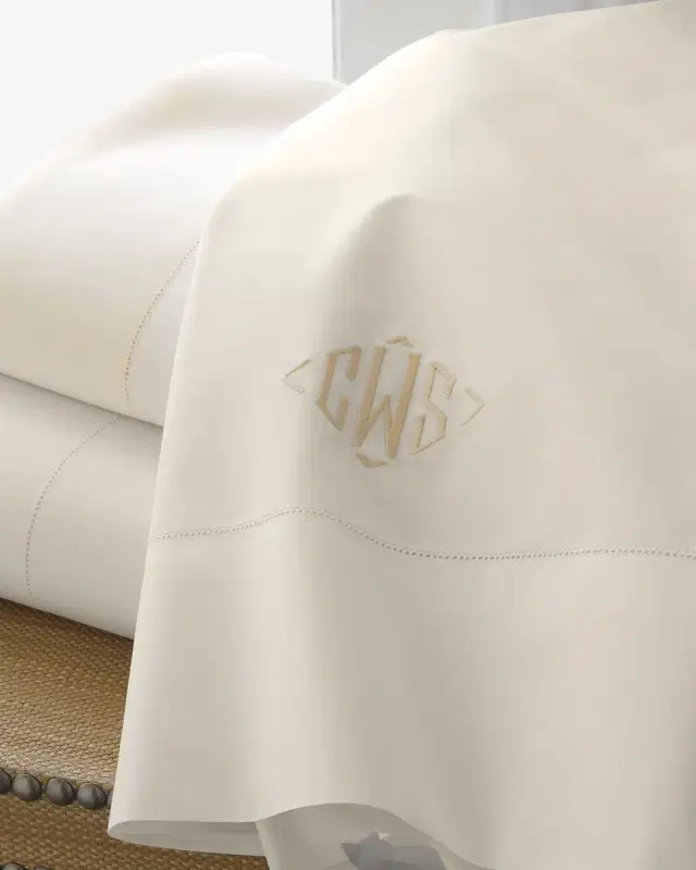 Matouk Positano Hemstitch Flat Sheet, TWIN