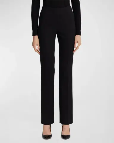 Ralph Lauren Collection Alandra Side-Zip Stretch-Wool Pants, Black | Thumbnail 3 Ralph Lauren Collection Alandra Side-Zip Stretch-Wool Pants, Black | Thumbnail 3
