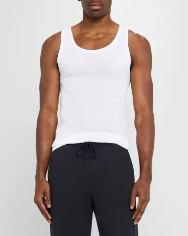 Hanro Cotton Pure Tank Top, White | Thumbnail 3