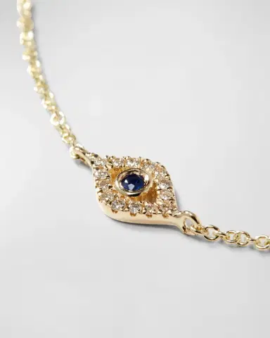 Sydney Evan Small Diamond Evil Eye Bracelet | Thumbnail 2 Sydney Evan Small Diamond Evil Eye Bracelet | Thumbnail 2