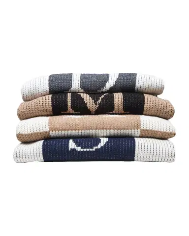 Butterscotch Blankees Personalized Check Colorblock Baby Blanket, Gray | Thumbnail 1