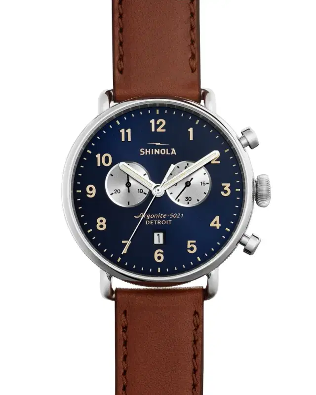 Shinola Men 's 43mm Canfield Chronograph Watch