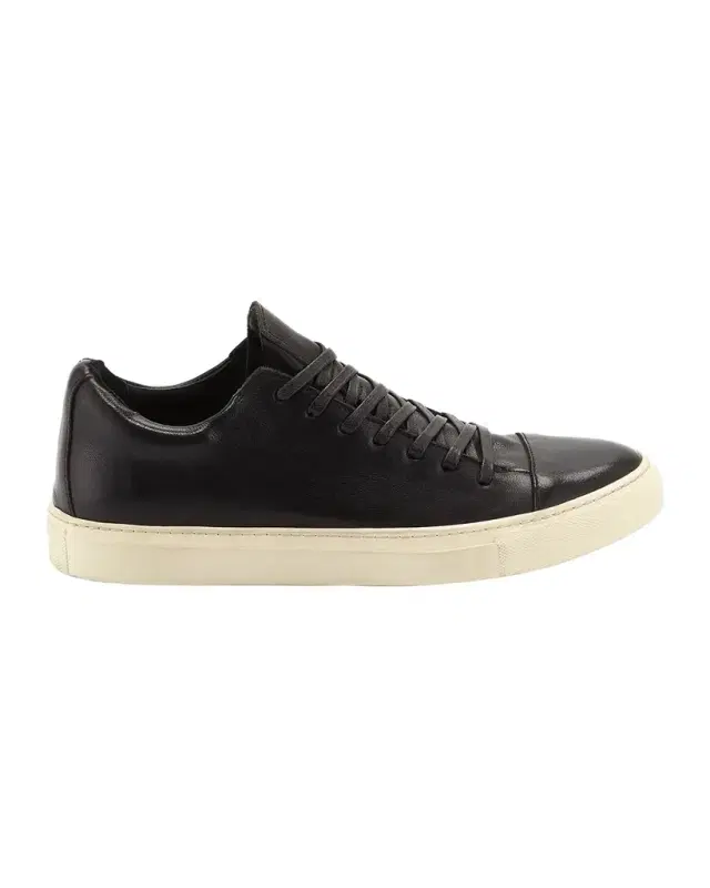 John Varvatos Men 's Reed Leather Low-Top Sneakers, Black