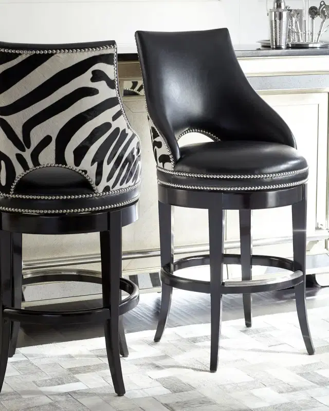 Zebrano Swivel Barstool 31"