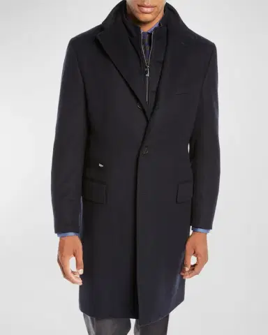 CORNELIANI Men's ID Wool Top Coat | Thumbnail 2