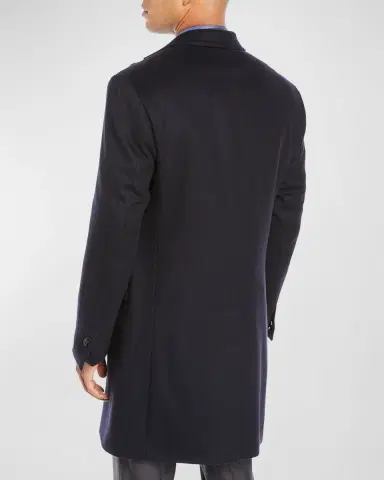 CORNELIANI Men's ID Wool Top Coat | Thumbnail 3