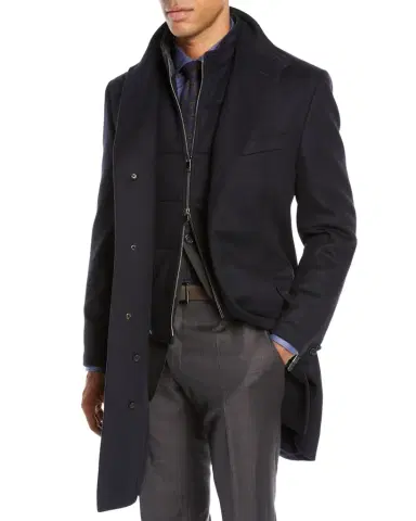 CORNELIANI Men's ID Wool Top Coat | Thumbnail 1
