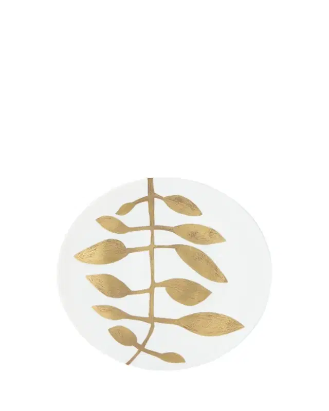 Haviland & Parlon Daphne White Gold-Leaf Buffet Plate