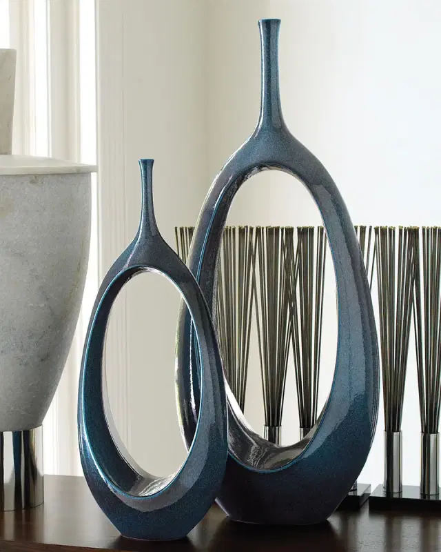 Large Open Oval Ring Vase Large Open Oval Ring Vase