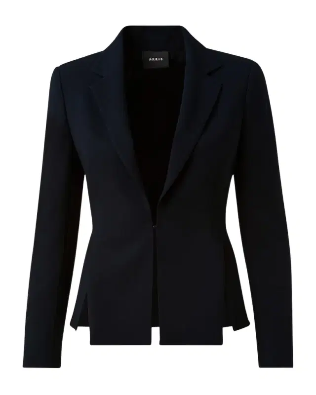 Akris Ocelia Slit Crepe Jacket