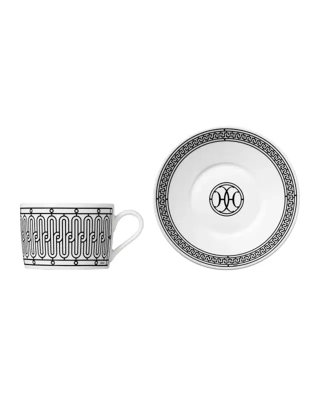 Hermes H Deco Tea Cup and Saucer