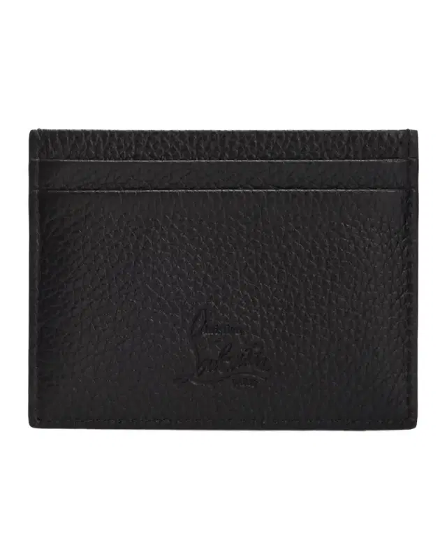 Christian Louboutin Men 's Kios Spiked Leather Card Case