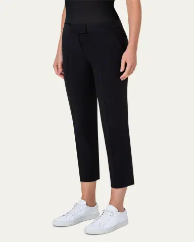 Akris punto Frankie Straight-Leg Cotton-Stretch Cropped Pants | Thumbnail 4