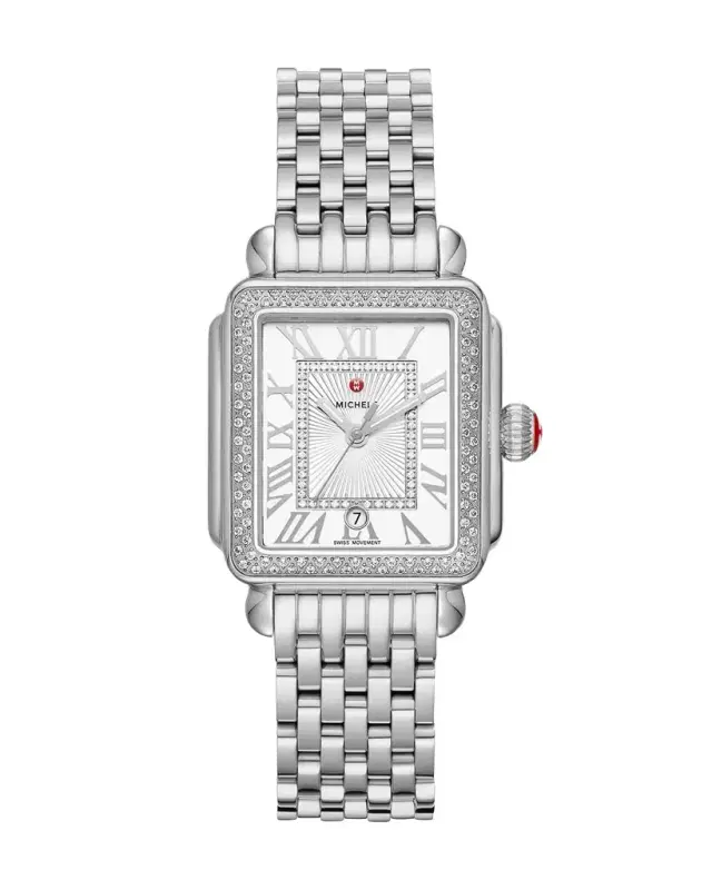 MICHELE Deco Madison Mid Stainless Steel Diamond Watch