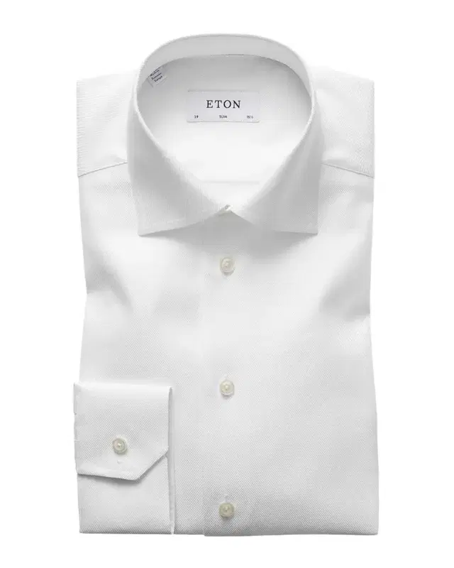 Eton Men 's Slim Fit Cavalry Twill Dress Shirt