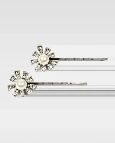 ben-amun Pearly & Crystal Bobby Pins, Set of 2 | Thumbnail 2
