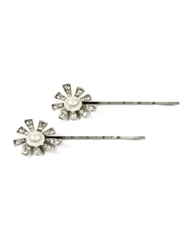 ben-amun Pearly & Crystal Bobby Pins, Set of 2 | Thumbnail 3