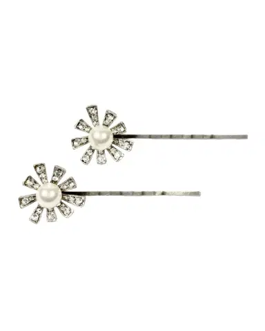 ben-amun Pearly & Crystal Bobby Pins, Set of 2 | Thumbnail 1