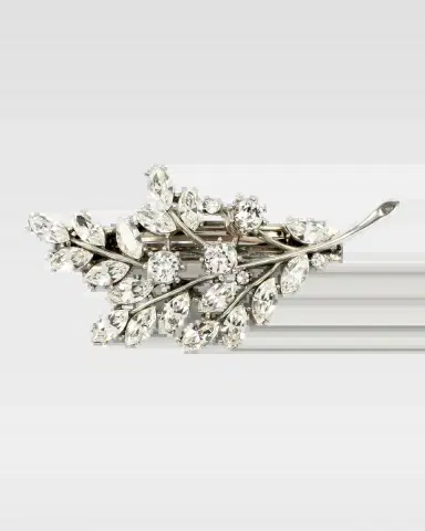 ben-amun Crystal Leaf Hair Barrette | Thumbnail 2 ben-amun Crystal Leaf Hair Barrette | Thumbnail 2