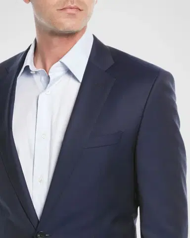 BOSS Men's Wool Basic Two-Piece Slim Fit Suit, Blue | Thumbnail 6