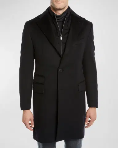 CORNELIANI Men's ID Wool Top Coat | Thumbnail 2