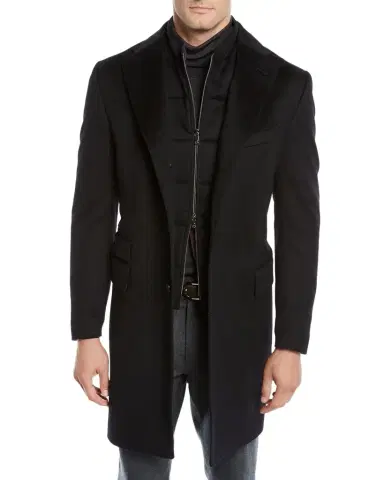 CORNELIANI Men's ID Wool Top Coat | Thumbnail 1