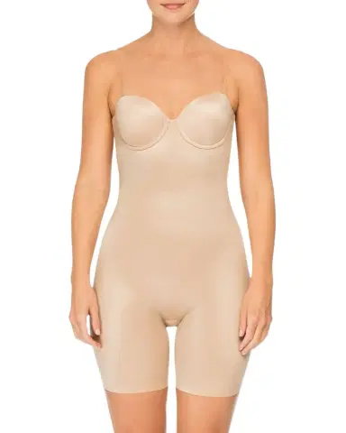 Spanx SPANXshape Suit Your Fancy Strapless Cupped Mid-Thigh Bodysuit | Thumbnail 1 Spanx SPANXshape Suit Your Fancy Strapless Cupped Mid-Thigh Bodysuit | Thumbnail 1
