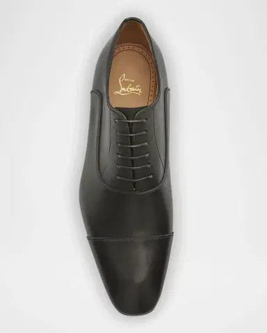 Christian Louboutin Greggo Men's Lace-Up Leather Dress Shoes | Thumbnail 10