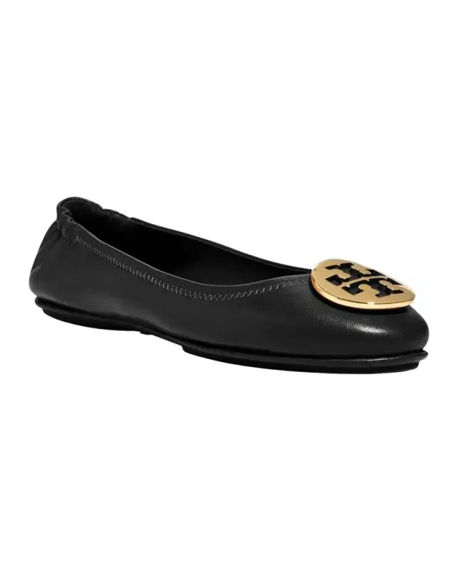 Minnie Travel Leather Ballet Flats