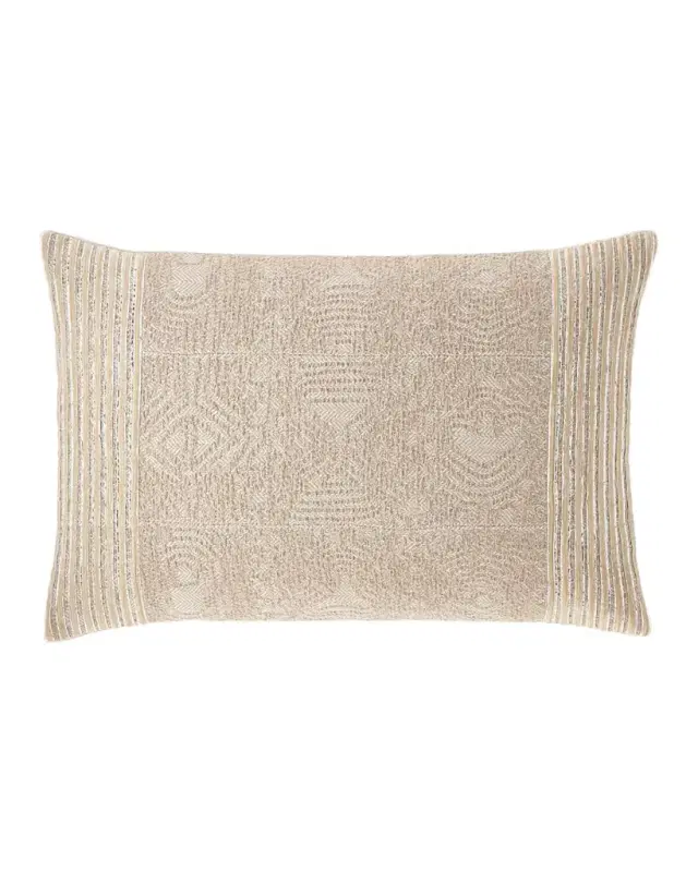 Natural Brocade Decorative Pillow
