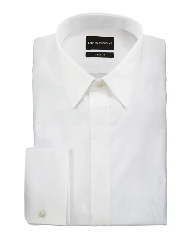 Men's Modern Fit Basic Tuxedo Shirt with French Cuffs