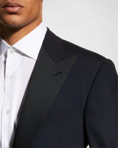 Ralph Lauren Purple Label Men's Barathea Solid Wool Tuxedo | Thumbnail 4