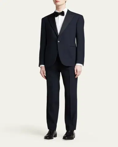 Ralph Lauren Purple Label Men's Barathea Solid Wool Tuxedo | Thumbnail 6