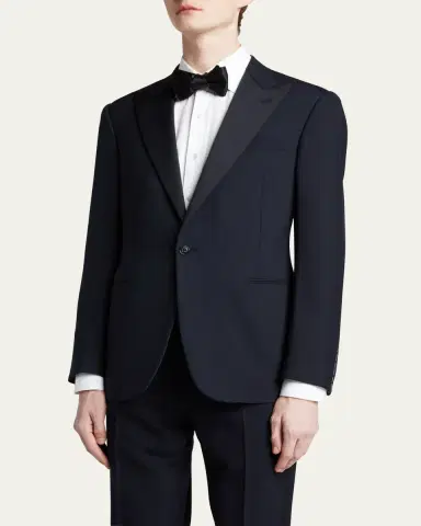 Ralph Lauren Purple Label Men's Barathea Solid Wool Tuxedo | Thumbnail 8