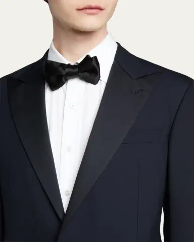 Ralph Lauren Purple Label Men's Barathea Solid Wool Tuxedo | Thumbnail 9