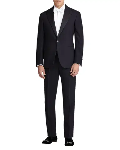Ralph Lauren Purple Label Men's Barathea Solid Wool Tuxedo | Thumbnail 1