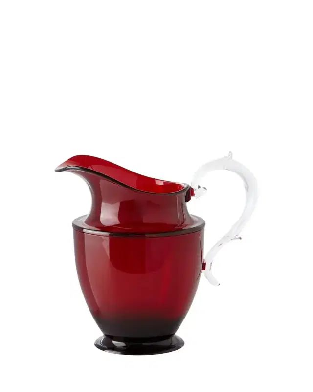 Mario Luca Giusti Federica Acrylic Pitcher, Red