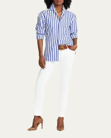 Ralph Lauren Collection Capri Relaxed Fit Striped Cotton Shirt | Thumbnail 2 Ralph Lauren Collection Capri Relaxed Fit Striped Cotton Shirt | Thumbnail 2