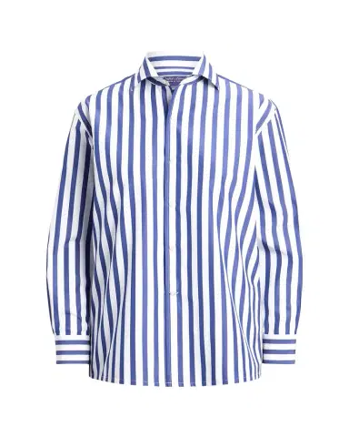 Ralph Lauren Collection Capri Relaxed Fit Striped Cotton Shirt | Thumbnail 1 Ralph Lauren Collection Capri Relaxed Fit Striped Cotton Shirt | Thumbnail 1