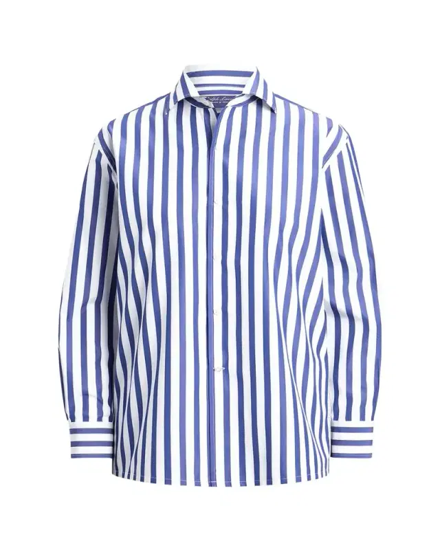 Ralph Lauren Collection Capri Relaxed-Fit Striped Cotton Shirt