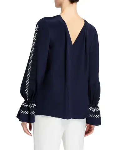 Kobi Halperin Rebekah Long-Sleeve Silk Blouse | Thumbnail 2