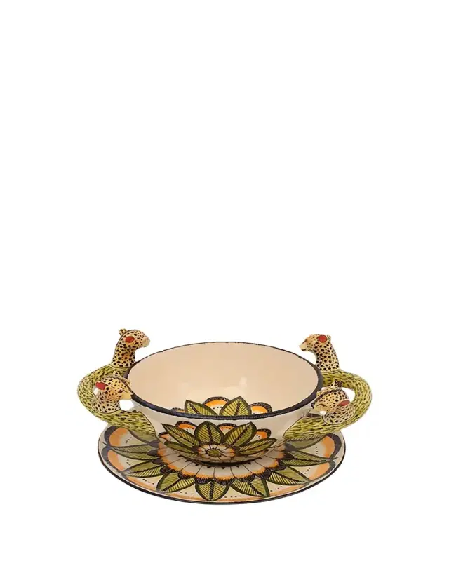 Ardmore Ceramic Art Cheetah Soup Bowl