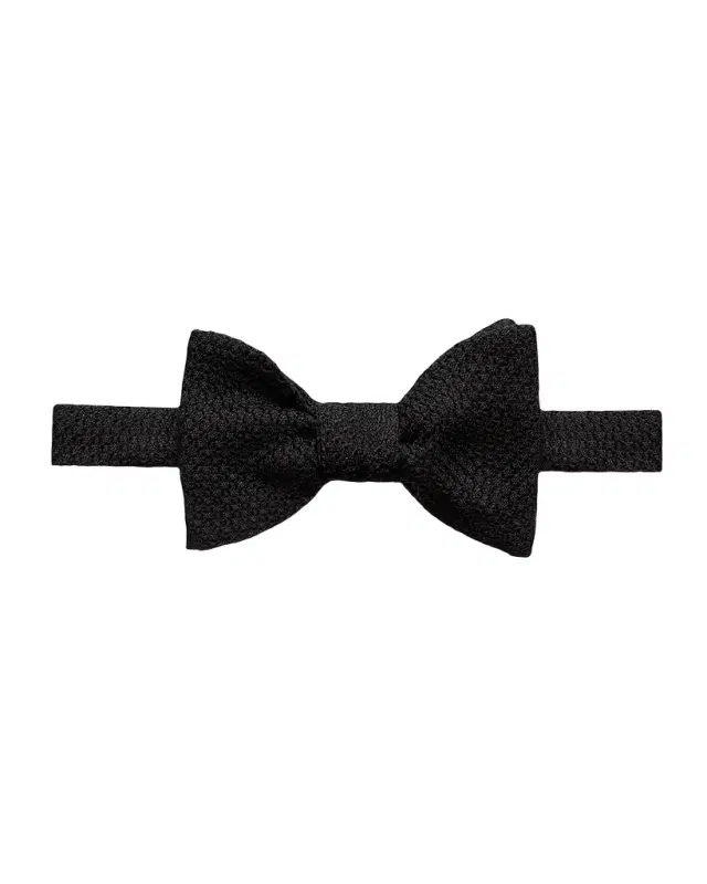 Textured Silk Pre-Tied Bow Tie