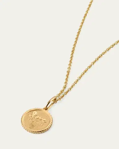 Sydney Evan 14k Diamond Evil Eye Coin Necklace | Thumbnail 3