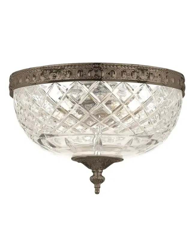 2-Light Crystal Ceiling Mount