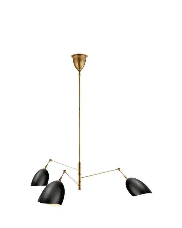 Visual Comfort Signature Sommerard Medium Triple Arm Chandelier By AERIN