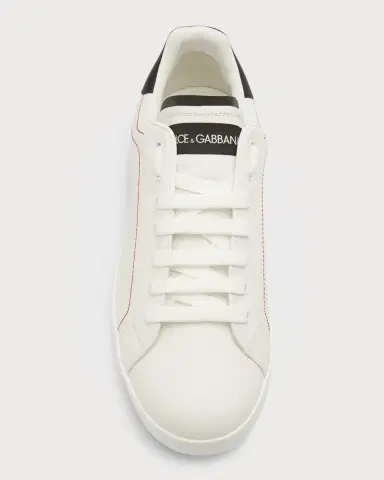 Dolce & Gabbana Men's Portofino Two-Tone Leather Sneakers | Thumbnail 5 Dolce & Gabbana Men's Portofino Two-Tone Leather Sneakers | Thumbnail 5