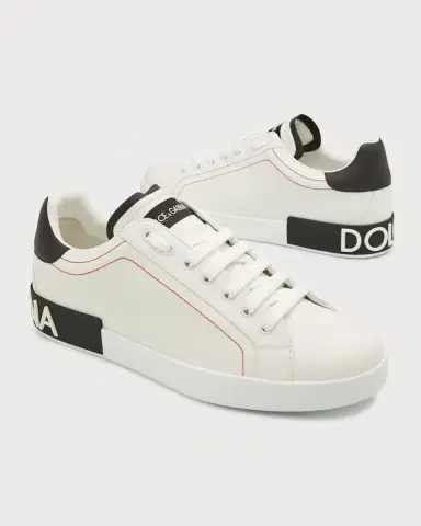 Dolce & Gabbana Men's Portofino Two-Tone Leather Sneakers | Thumbnail 8 Dolce & Gabbana Men's Portofino Two-Tone Leather Sneakers | Thumbnail 8