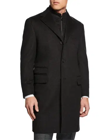 CORNELIANI Men's ID Wool Top Coat | Thumbnail 2