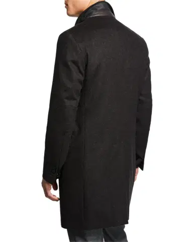 CORNELIANI Men's ID Wool Top Coat | Thumbnail 3
